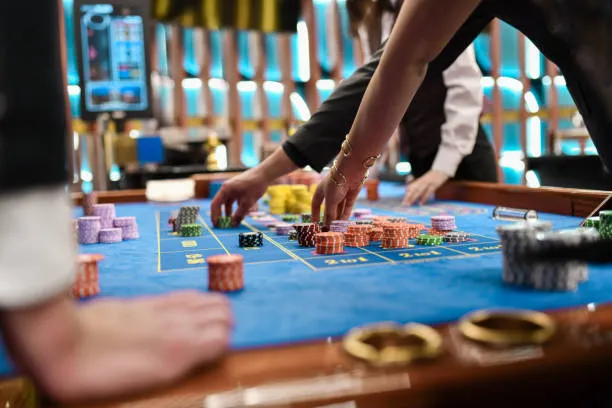 Professional playing cards on a casino table